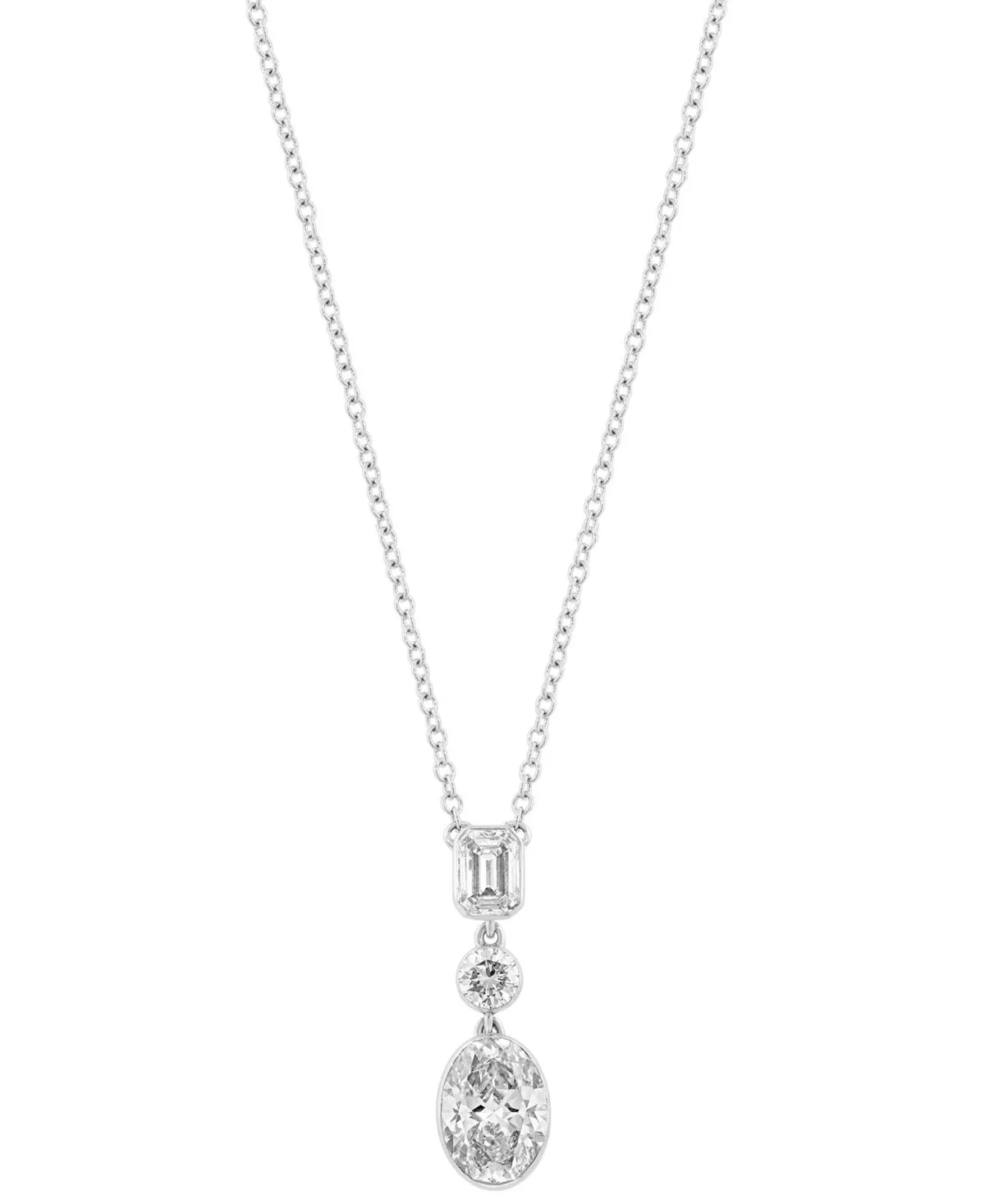 Lab-Grown Diamond Pendant Necklace (1-1/3 Ct.t.w.) in 14k White Gold by Effy Collection