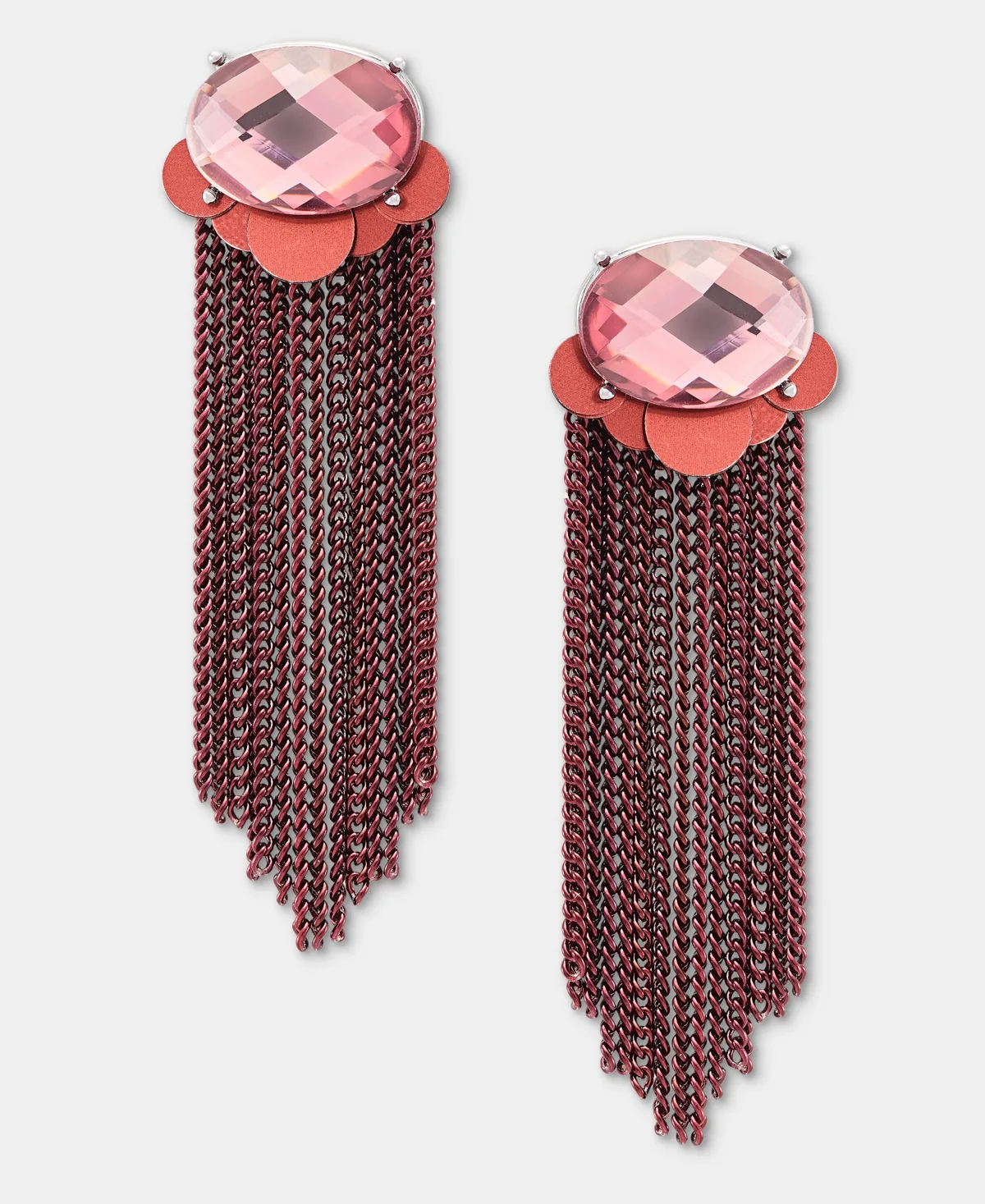Crystal Sequin Chain Earrings by Lonna & Lilly