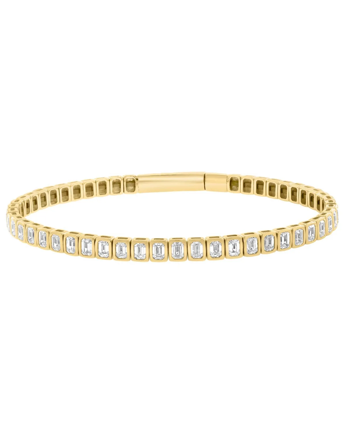 Lab-Grown Diamond Emerald-Cut Bangle (2-7/8 ct. t.w.) in 14k Yellow Gold by Effy Collection