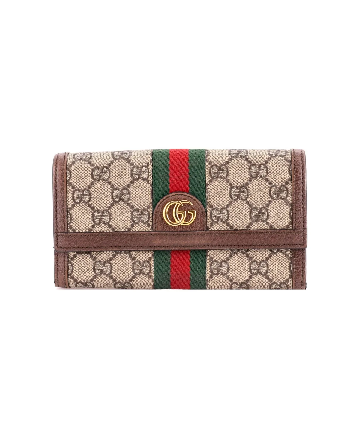 Pre-Owned Gucci Ophidia Continental Wallet Gg Coated Canvas