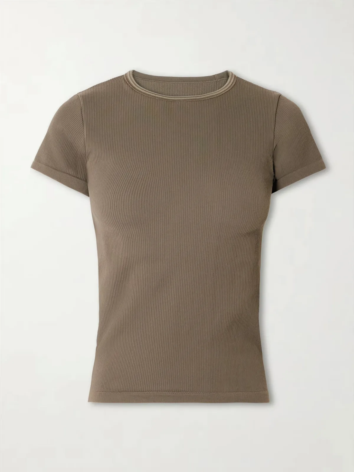 - + Nike Ribbed Seamless Baby Tee - Dusty Oakmoss