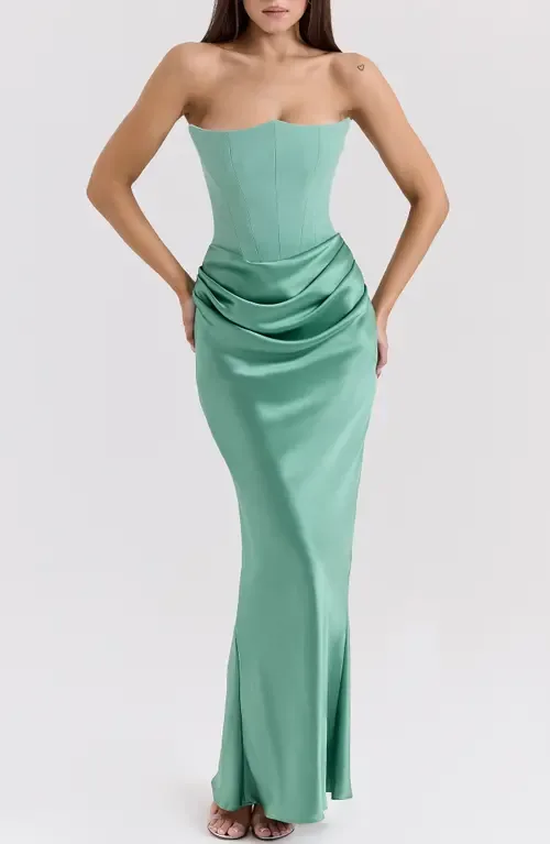 Persephone Strapless Maxi Cocktail Dress