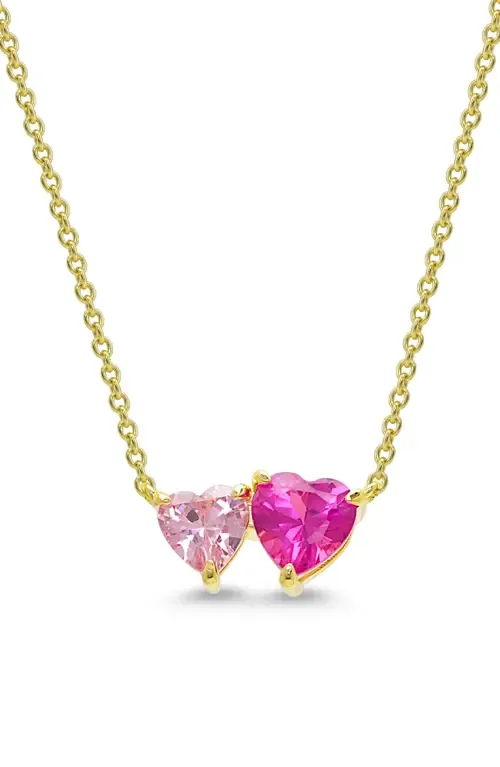 Double Hearts Cubic Zirconia Necklace by Lily Nily