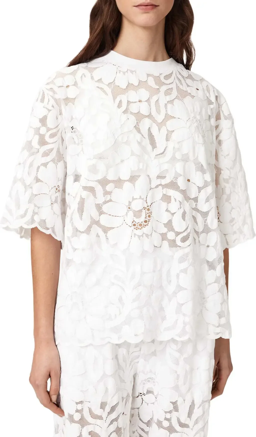 Amelie Floral Lace T-Shirt