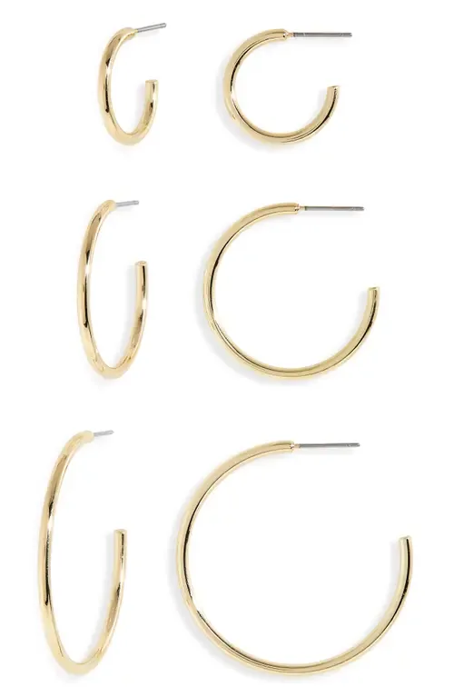 Set of 3 Wire Hoop Earrings by Nordstrom