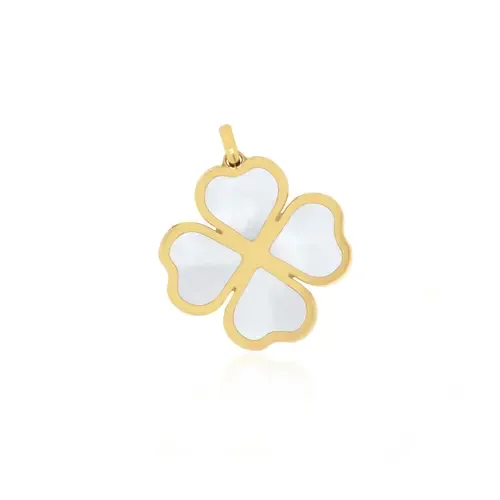 Mother of Pearl Lucky Clover Charm by The Lovery