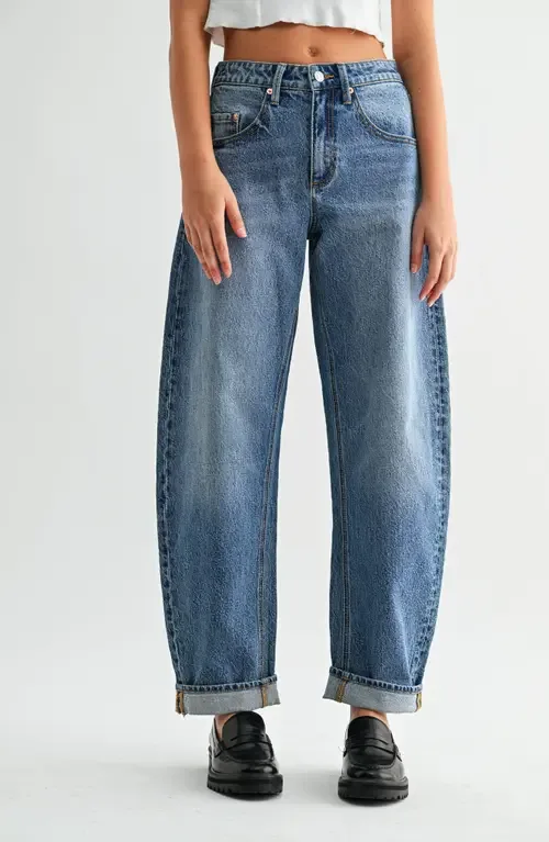 High Waist Barrel Jeans