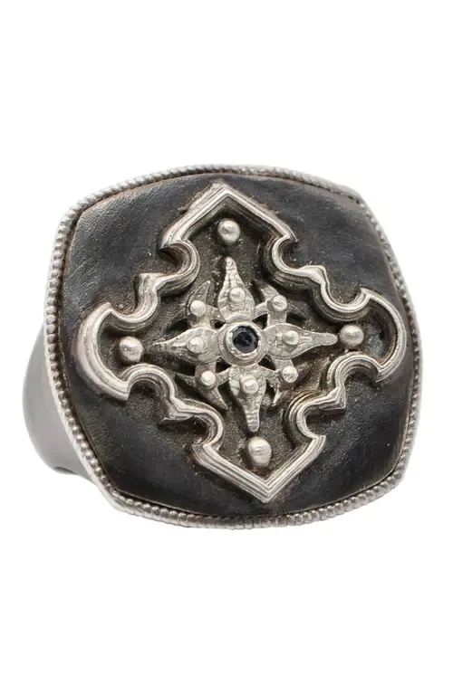 Romero Cross Signet Ring by Armenta