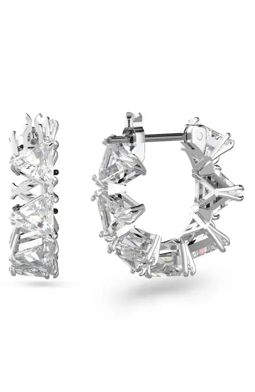 Millenia Triangle Cubic Zirconia Hoop Earrings by Swarovski