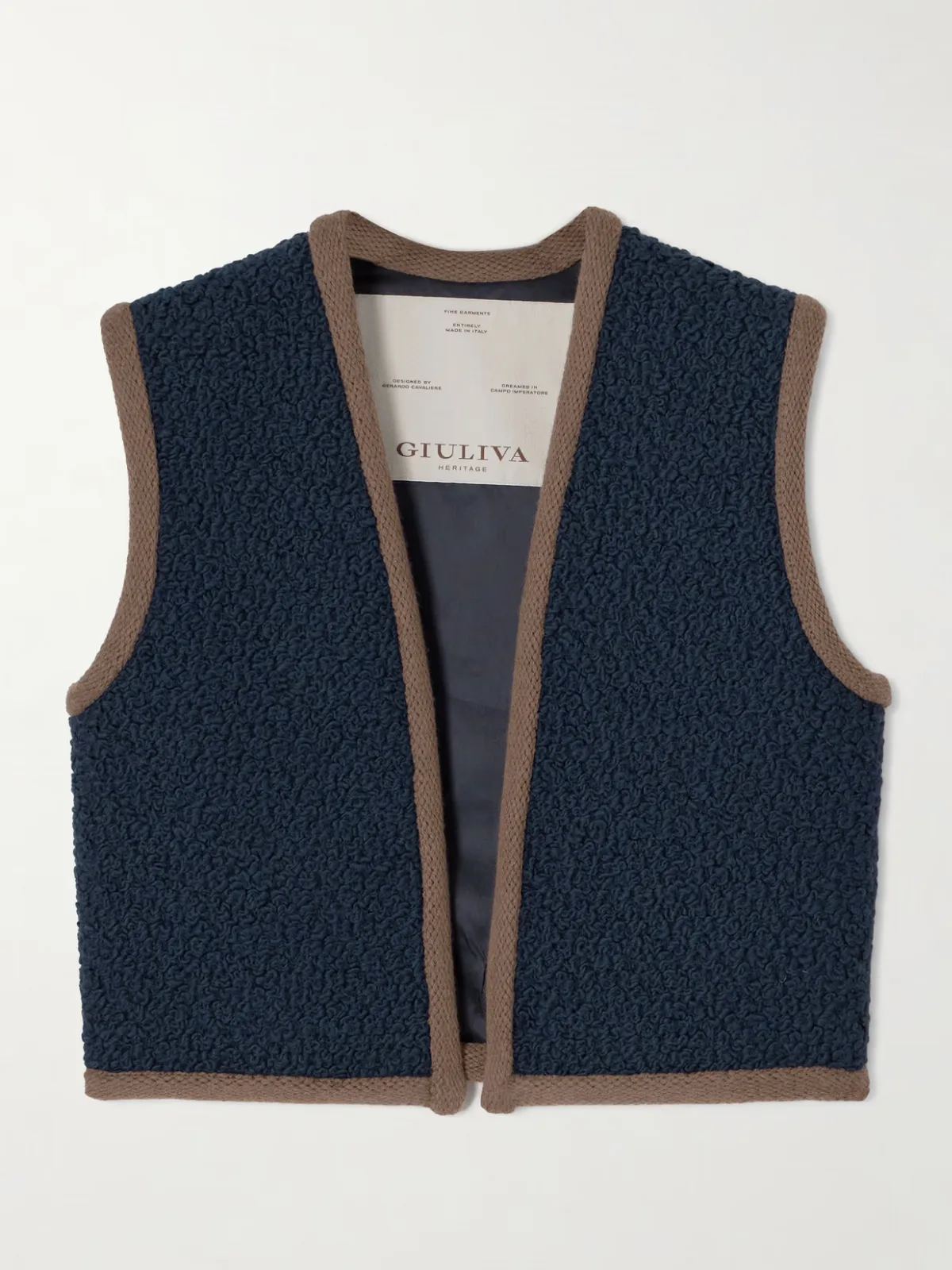 - The Lia Wool-blend Bouclé Vest -