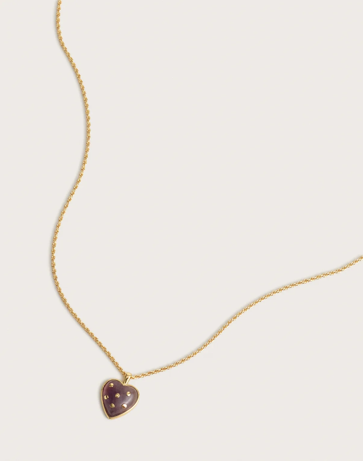 Polka-Dot Heart Pendant Necklace by MW