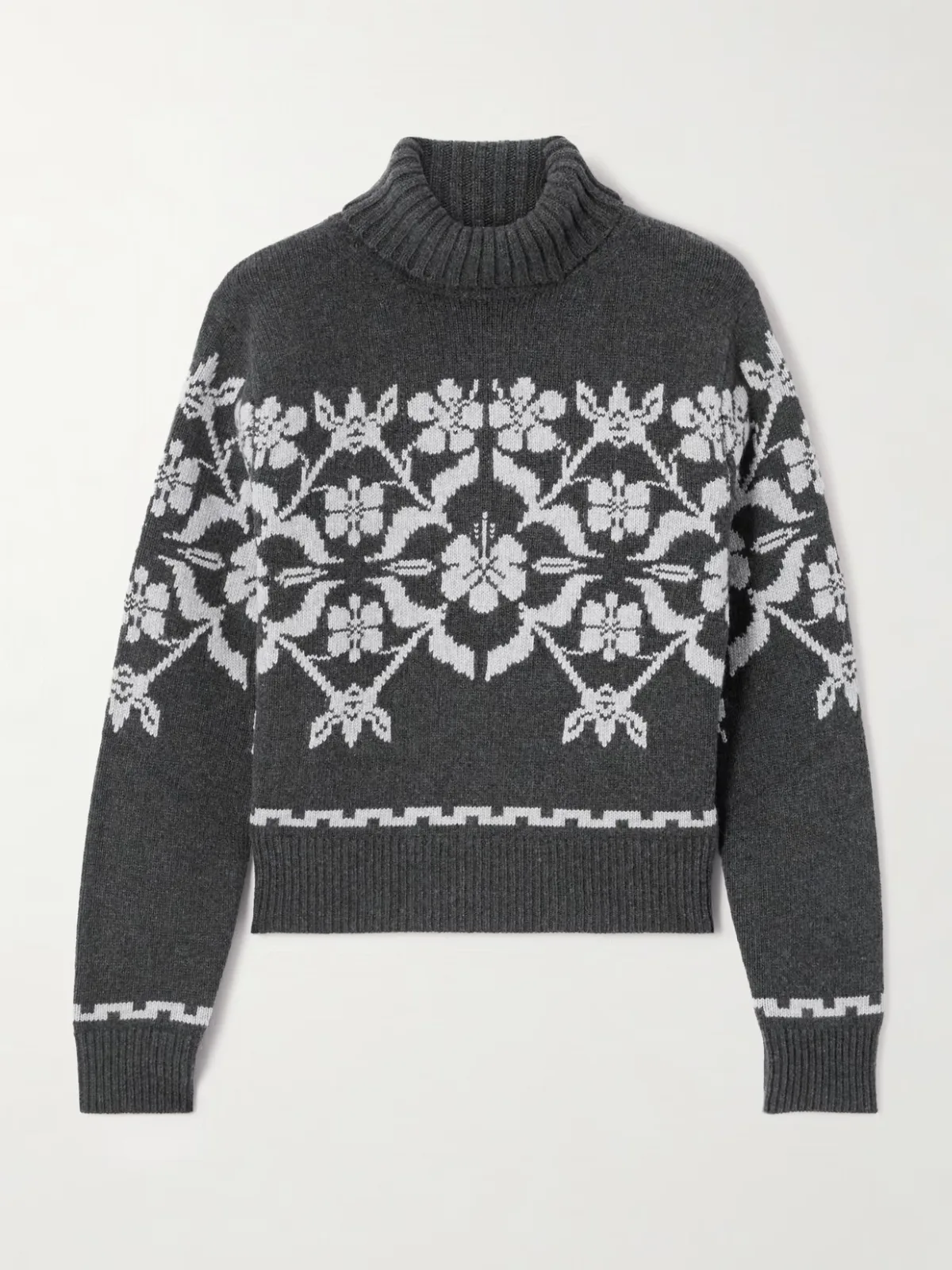 - Fair Isle Wool And Cashmere-blend Turtleneck Sweater -