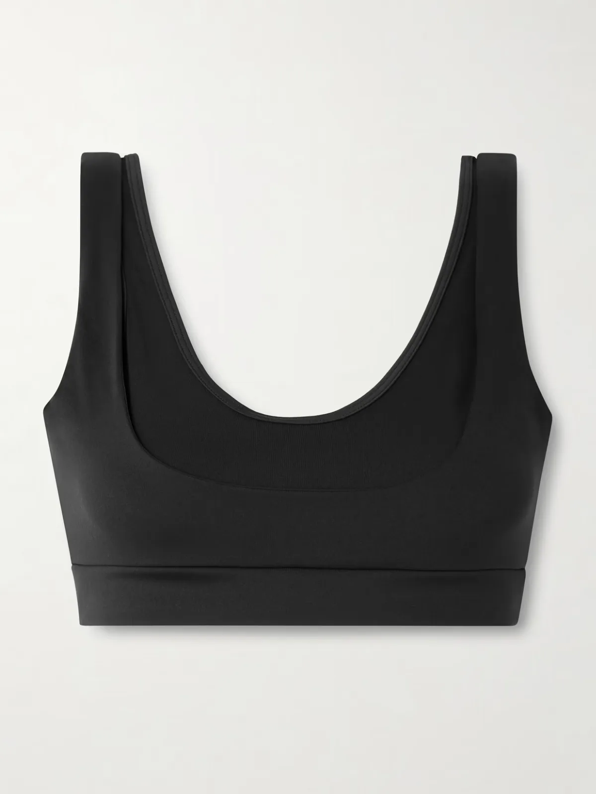 - + Nike Double Strap Scoop Bra - Obsidian