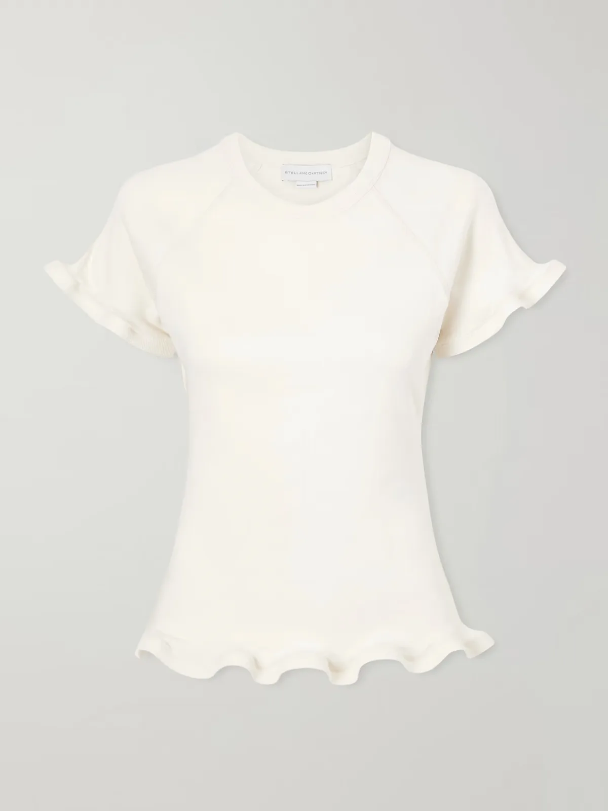 - Ruffled Cotton-jersey T-shirt -