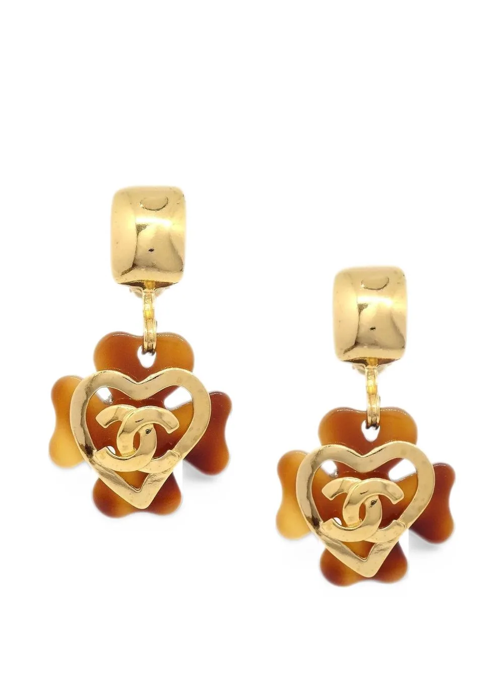 1995 CC-logo Drop Earrings by CHANEL Pre-Owned