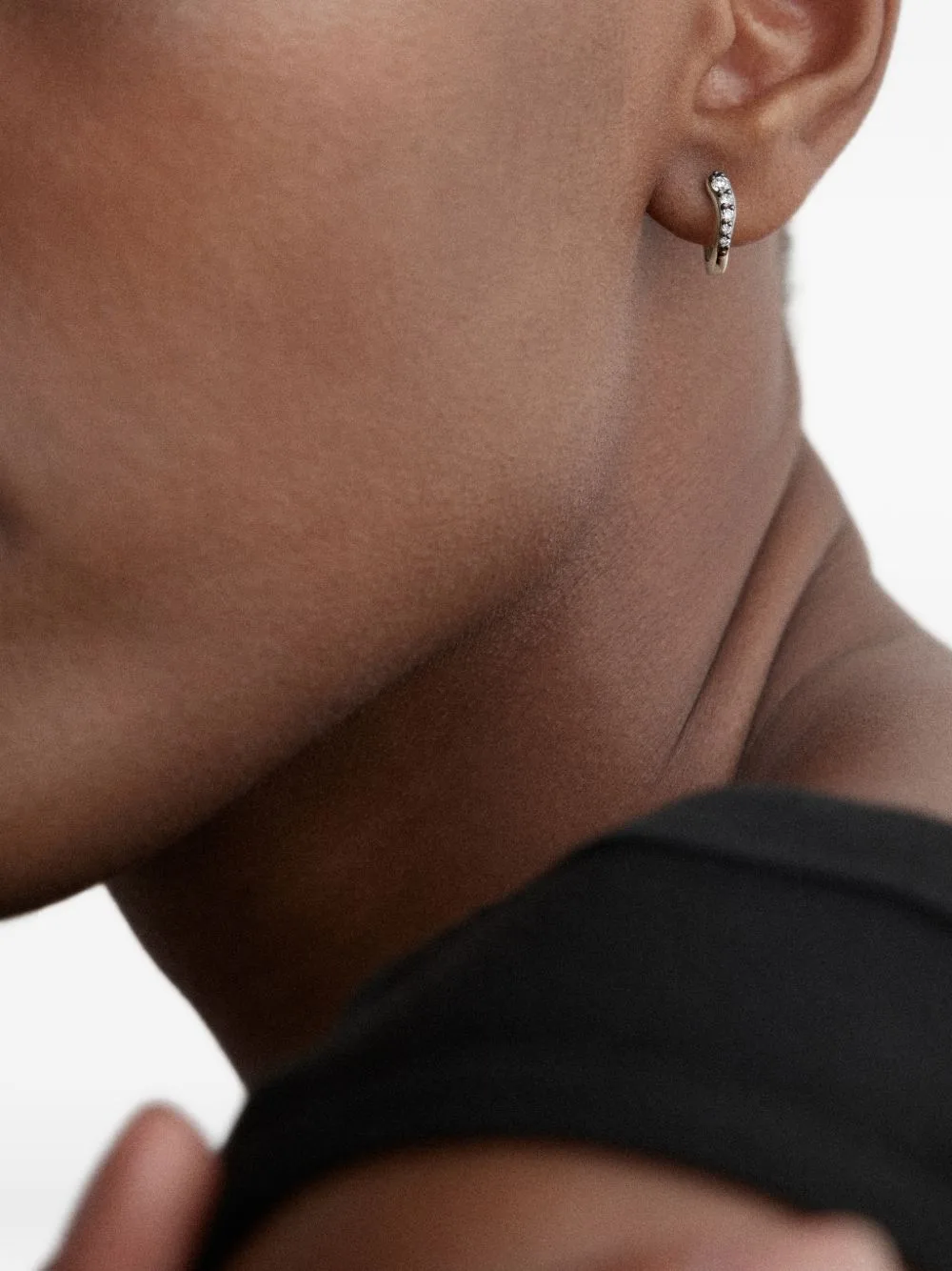 Riva Pavé Diamond Huggie Earrings by Monica Vinader
