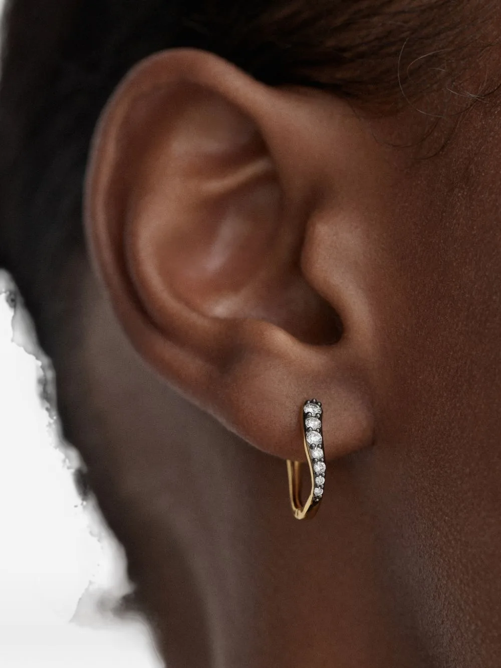 Riva Pavé Diamond Hoop Earrings by Monica Vinader