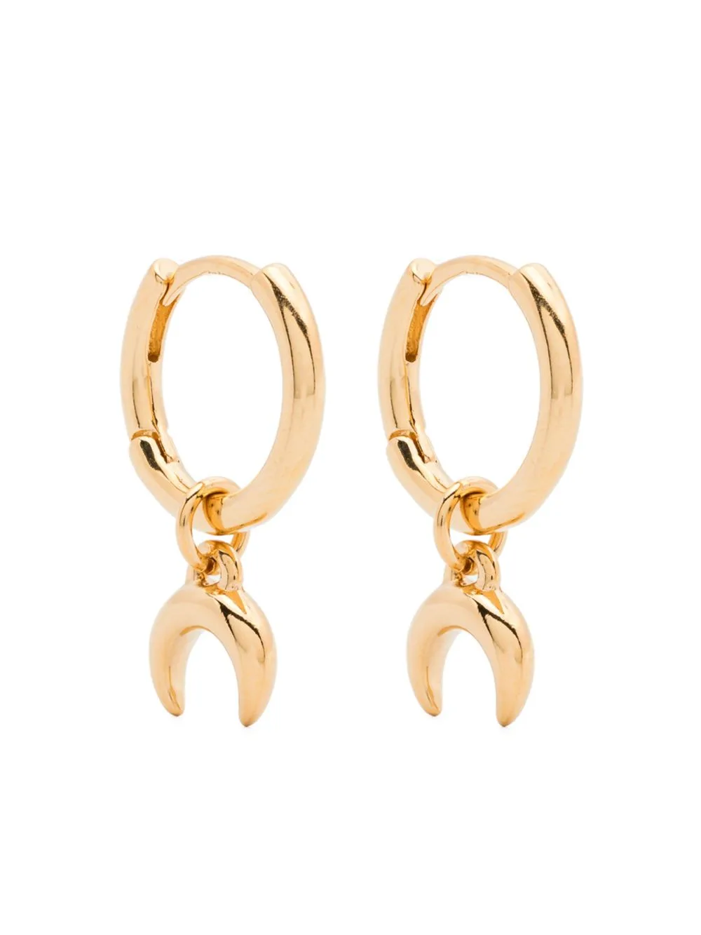 Crescent-Moon Hoop Earrings by Marine Serre
