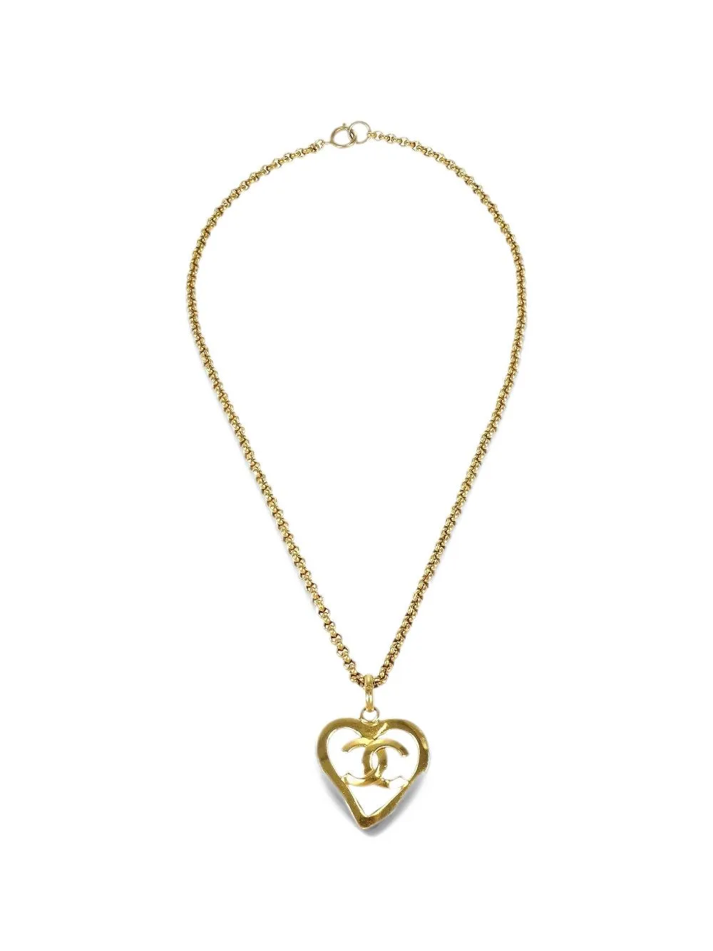 1995 Heart-Shape Pendant Necklace by CHANEL Pre-Owned