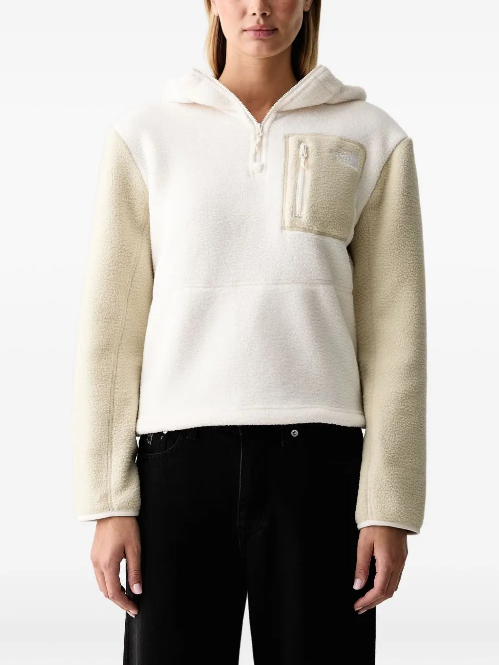 Yumiori 1/4 Zip Novelty Hooded Fleece Jacket