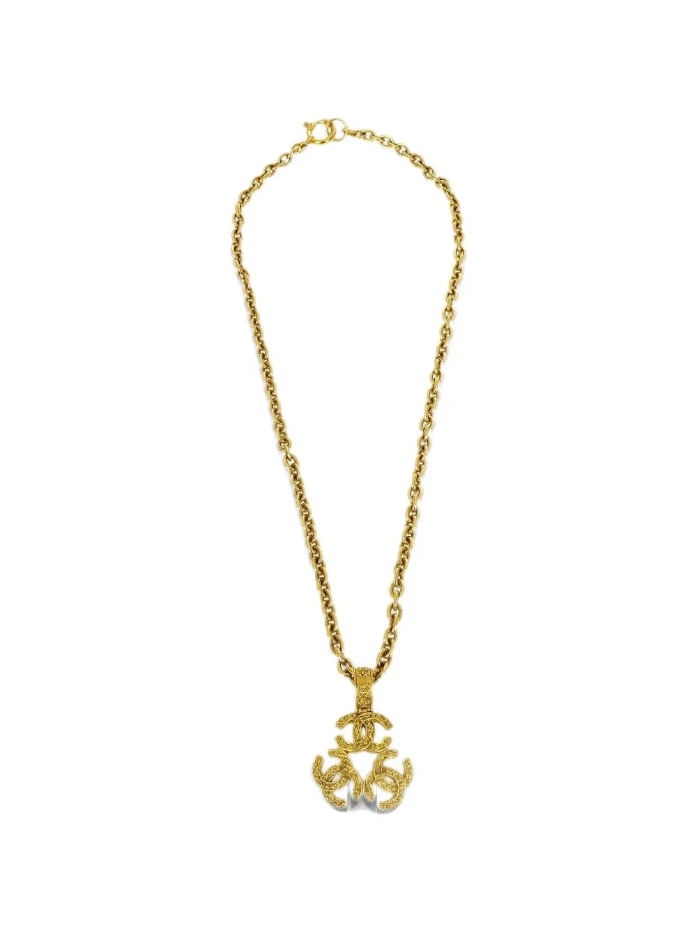 1994 Filigree Triple CC Necklace by CHANEL Pre-Owned