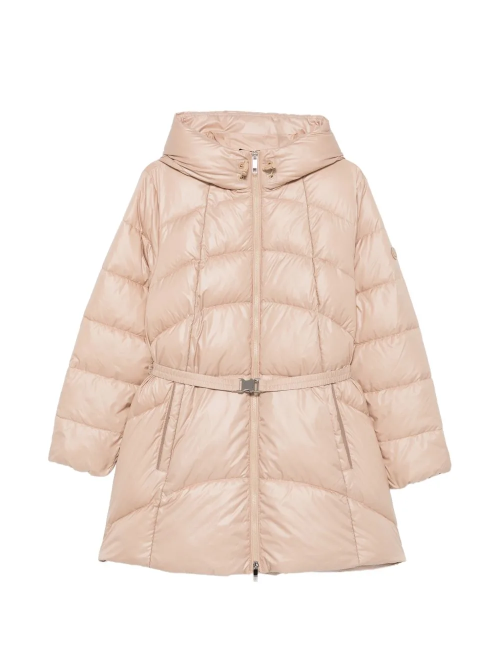 Belted Hooded Puffer Coat