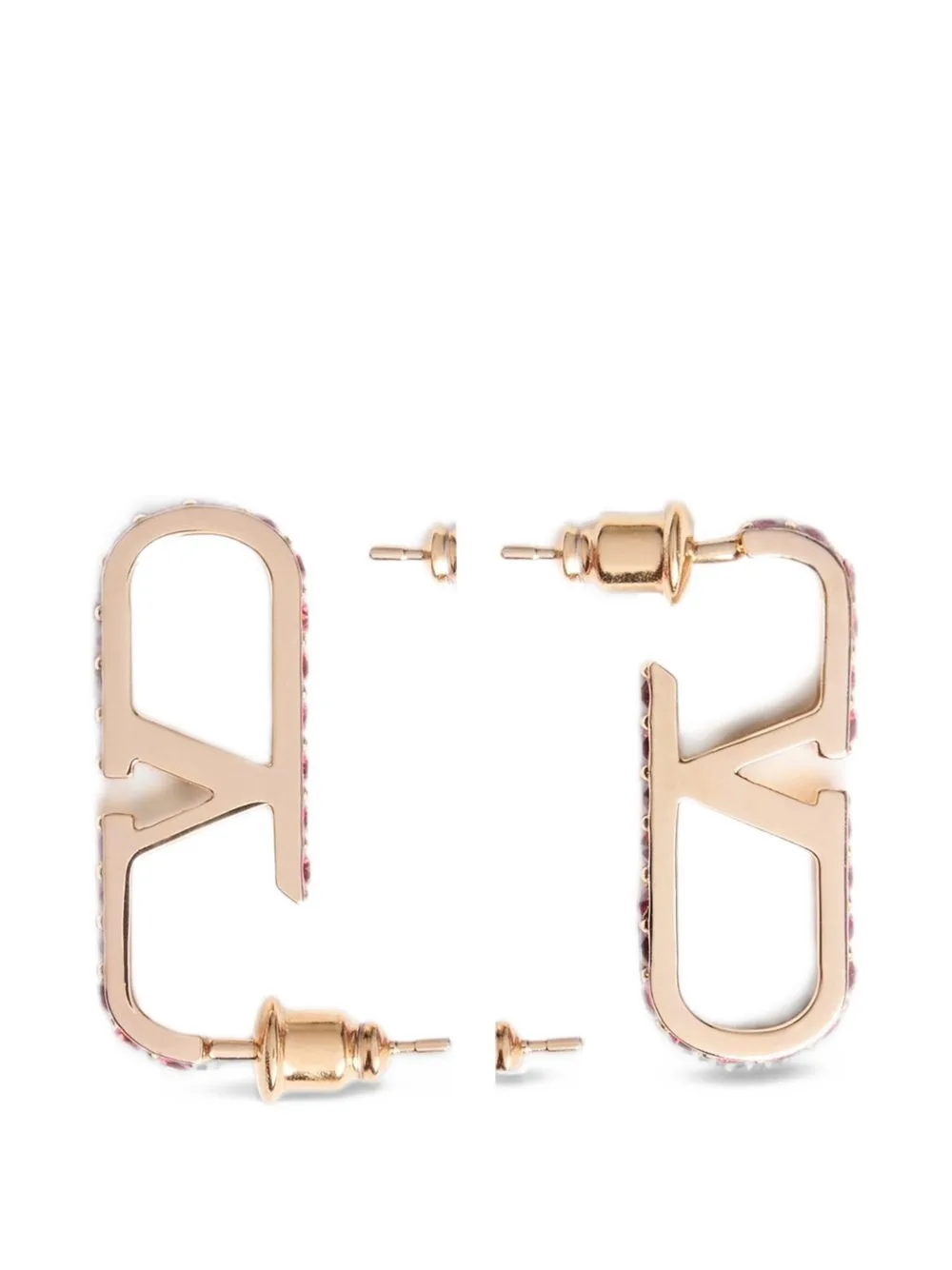 VLogo Signature Earrings in Metal with Swarovski® Crystals