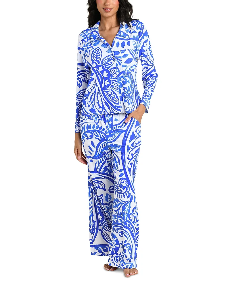 Painted Paisley Pajama Set by La Blanca
