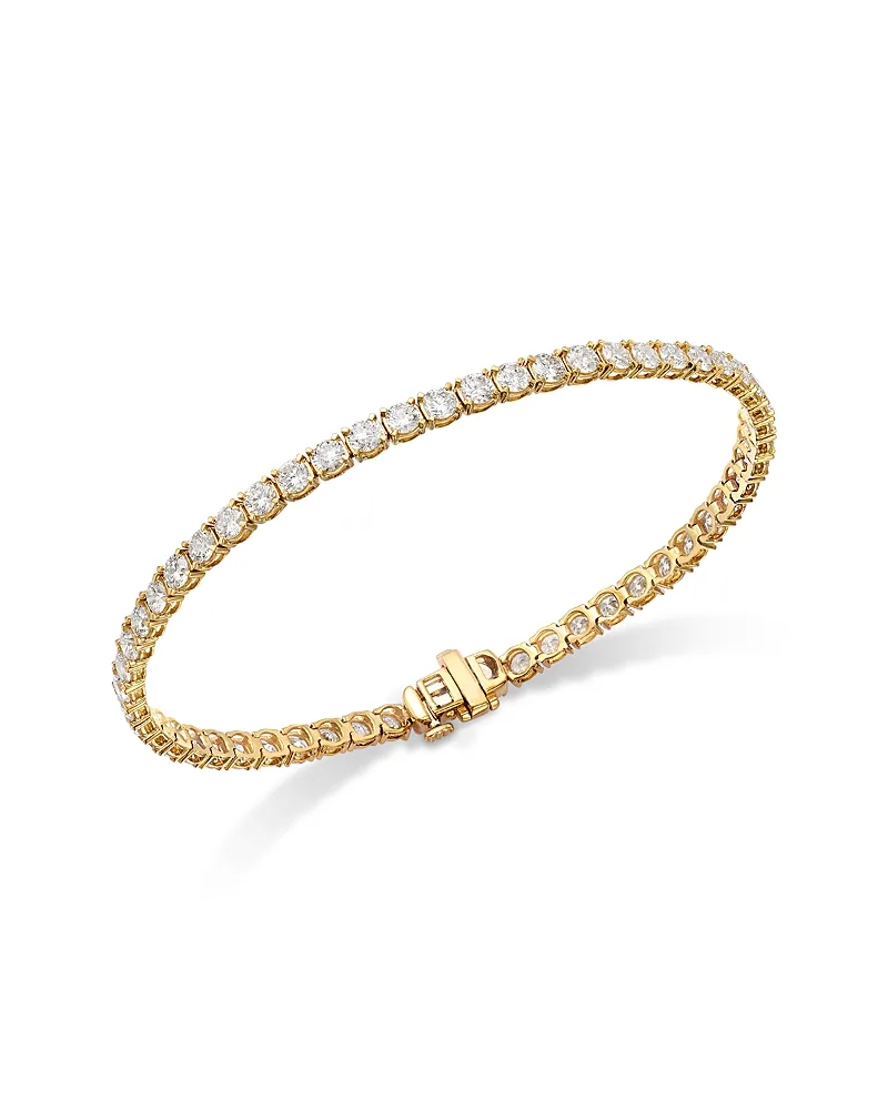 Luxe Collection Certified Lab Grown Diamond Tennis Bracelet in 14K Gold, 5.0 Tcw