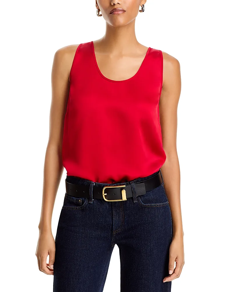 Rumi Satin Scoop Neck Tank