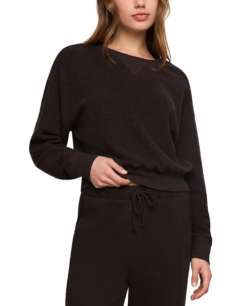 Clubhouse Textured Cotton Blend Sweatshirt