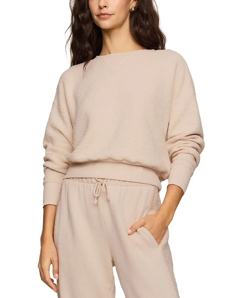 Clubhouse Textured Cotton Blend Sweatshirt