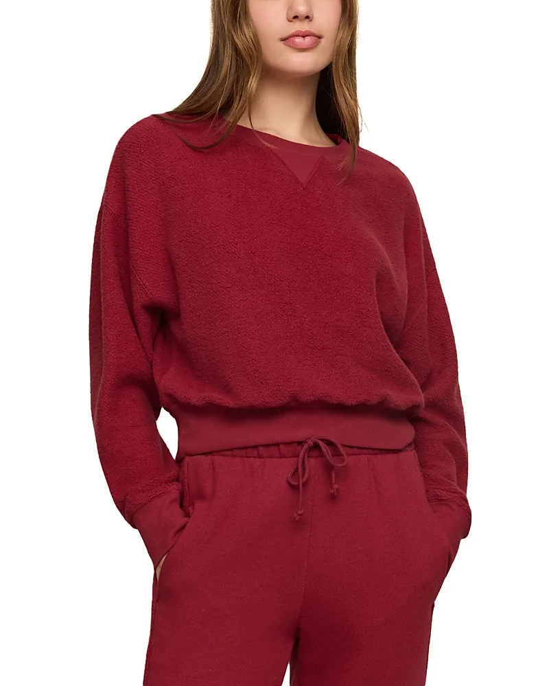 Clubhouse Textured Cotton Blend Sweatshirt