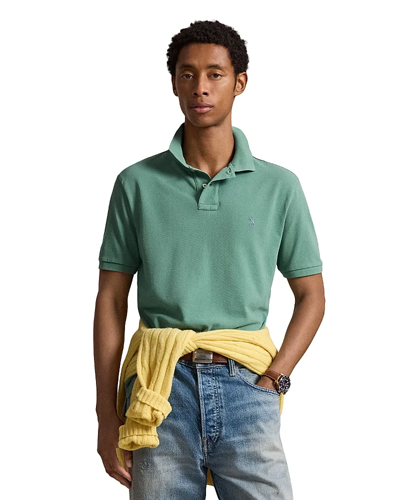 Custom Slim Fit Mesh Polo Shirt