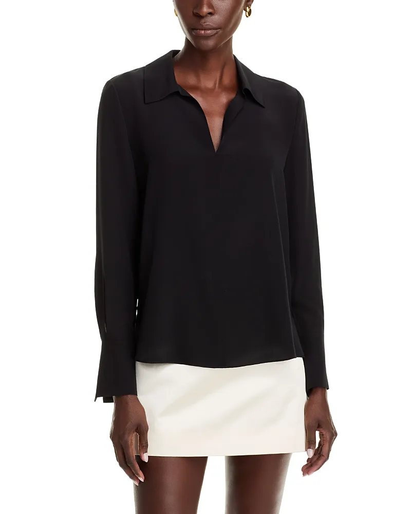 Aliza Silk Collared Long Sleeve Blouse by Kobi Halperin