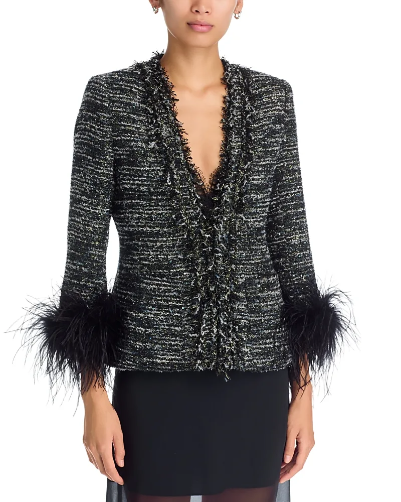 Adley Feather Trim Jacket