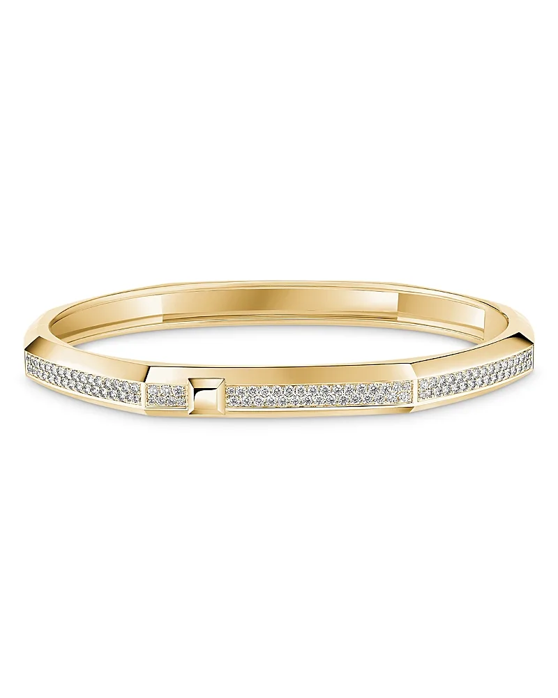18K Yellow Gold Moderniste Diamond Pave Bangle Bracelet, 0.75 Tcw by Messika
