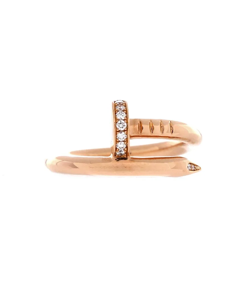 Pre-Owned Cartier Juste Un Clou Ring 18K Rose Gold and Diamonds by Cartier's