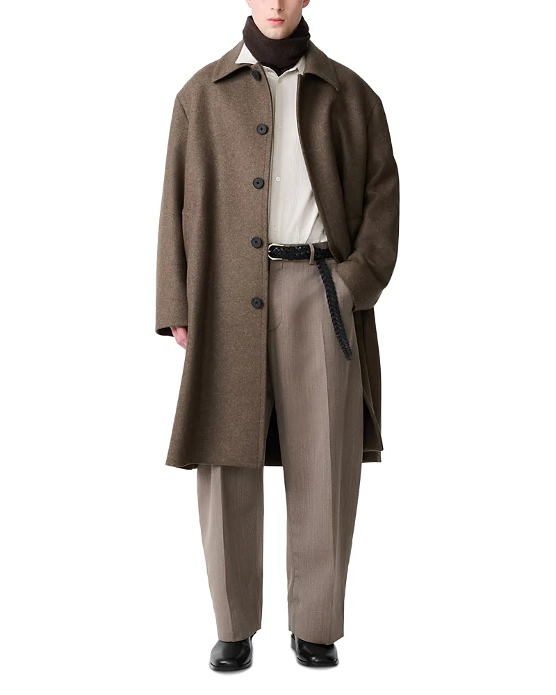Wool Blend Oversized Overcoat