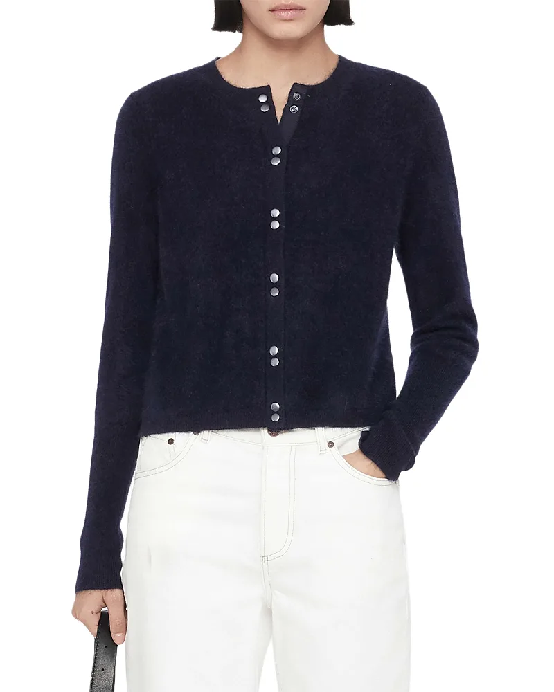 Ada Cashmere Crewneck Cardigan