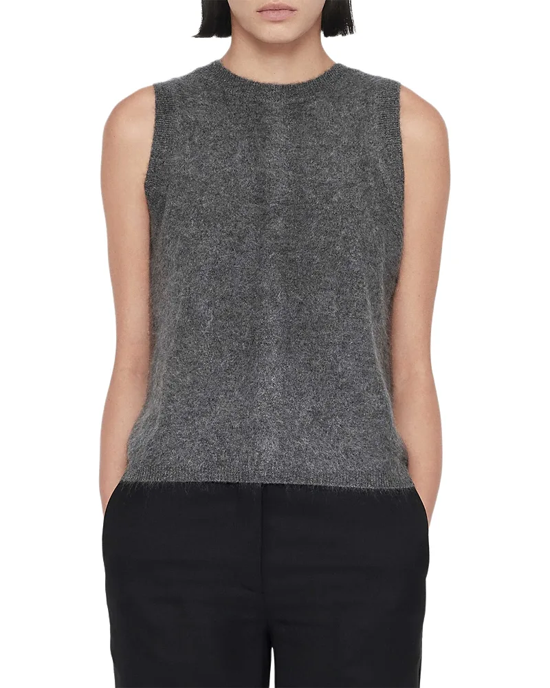 Ada Brushed Cashmere Back Button Tank by AllSaints