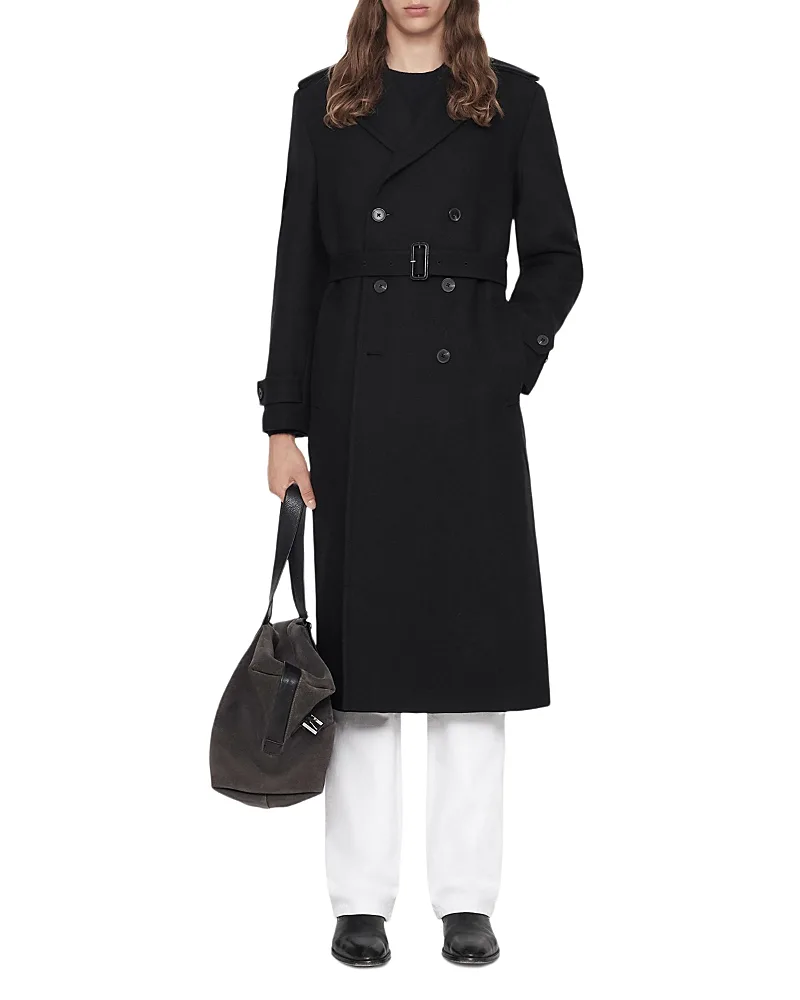 Coltra Wool & Cotton Herringbone Trench Coat