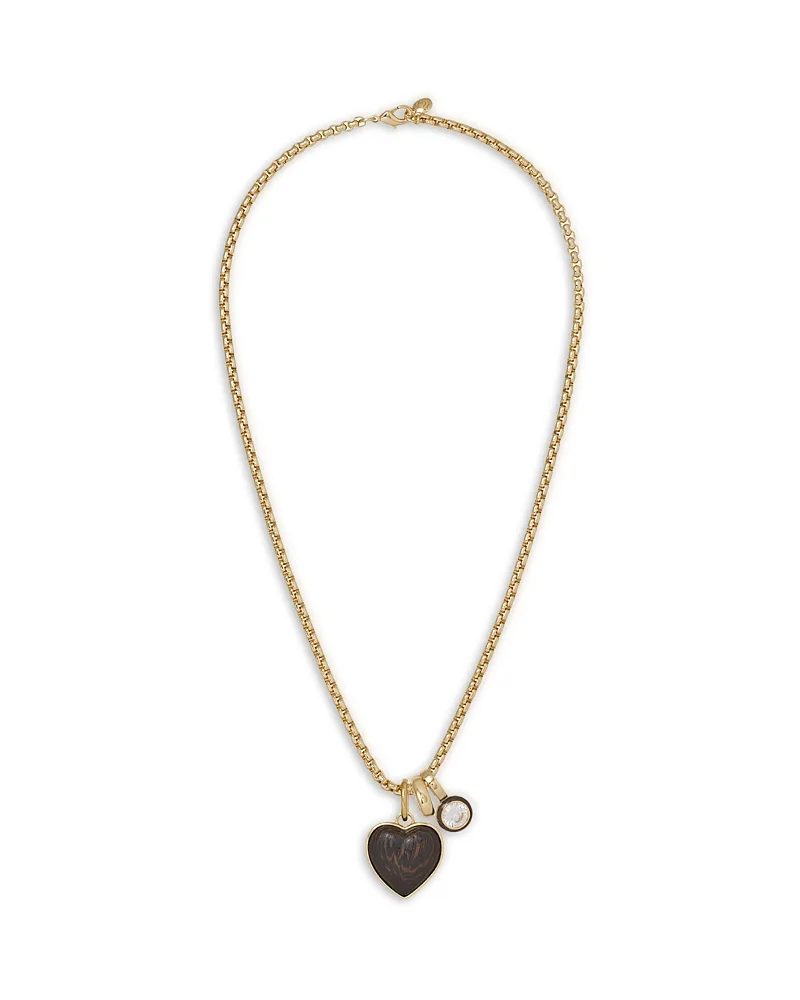 The Mini Simple Wood Heart Pendant Necklace, 18" by Roxanne Assoulin