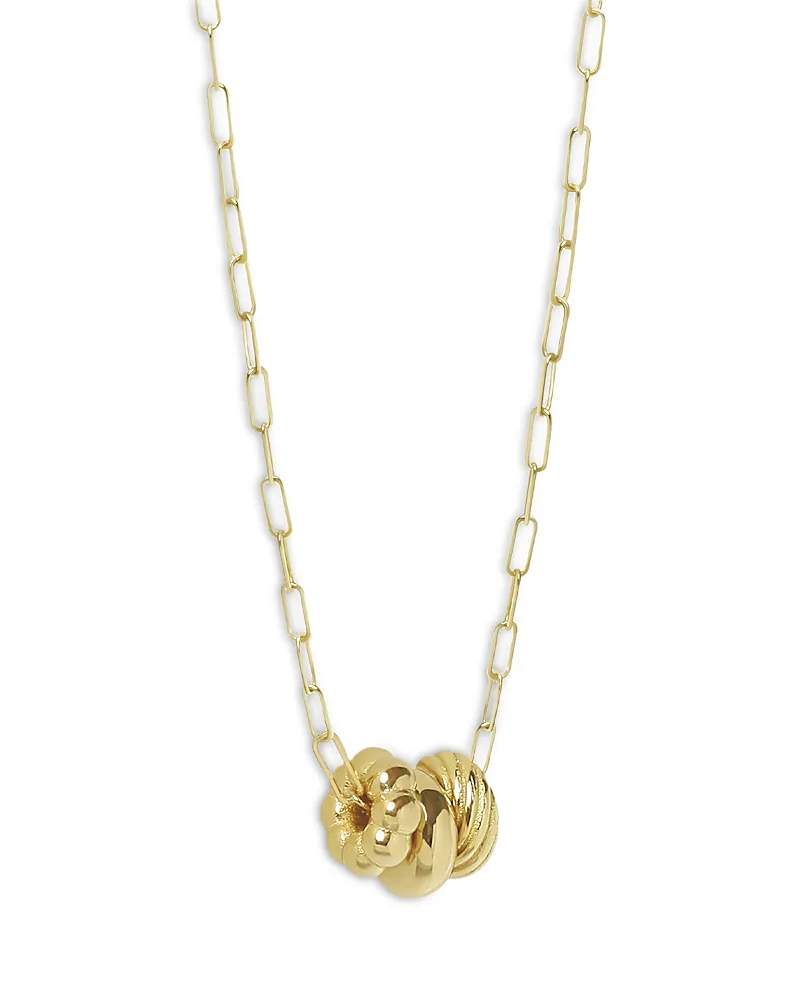 Triple Rondelle Paperclip Necklace in 14K Yellow Gold, 18" by Bloomingdales Fine Collection