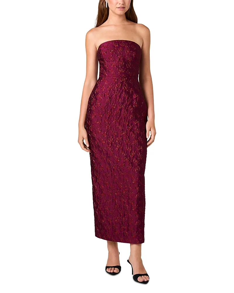 Anaya Floral Jacquard Midi Dress