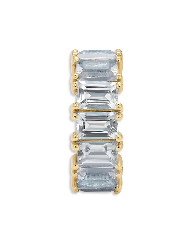14K Yellow Gold Aquamarine Baguette Big Bead Pendant by Adina Reyter