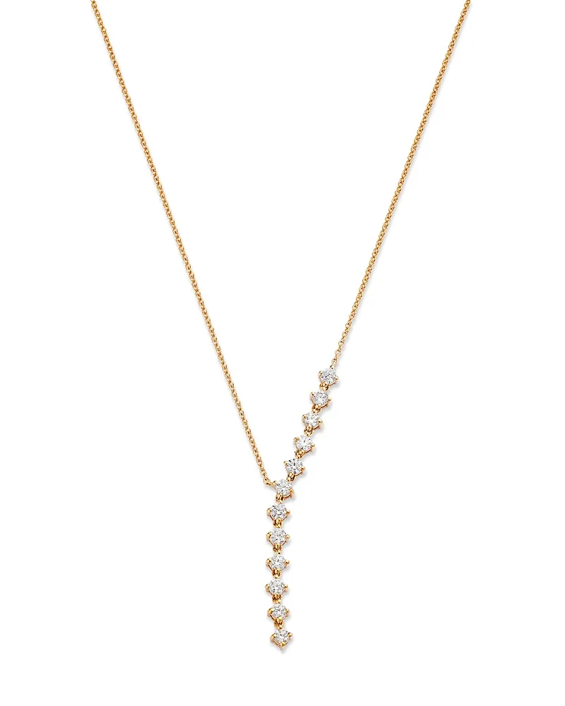 Diamond Asymmetric Lariat Necklace in 14K Yellow Gold, 0.50 Tcw by Bloomingdales Fine Collection