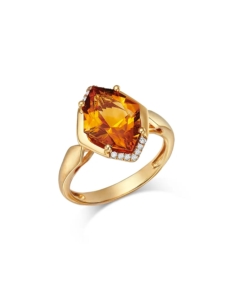 Diamond & Citrine Marquise Ring in 14K Yellow Gold by Bloomingdales Fine Collection