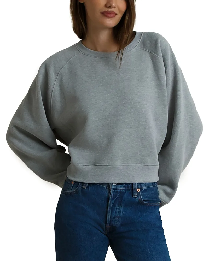 Danica Brushed Fleece Cropped Sweatshirt