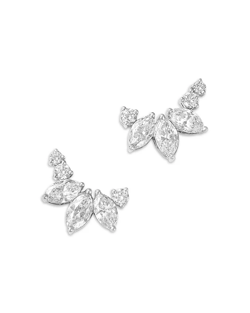 Luxe Collection Certified Lab Grown Diamond Mixed Cut Ear Climber Earrings in 14K White Gold, 2.0 Tcw by Bloomingdales Fine Collection
